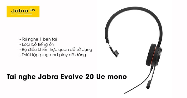Tai nghe Jabra Evolve 20 UC Mono