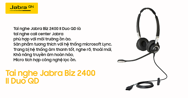 Tai nghe Jabra Biz 2400 II Duo QD